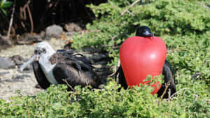 Magnificent_ Frigatebird_ Courtship_ Display Wallpaper