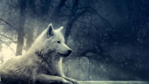 Magnificent Gray Wolf In The Wilderness Wallpaper