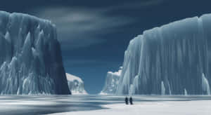 Magnificent Iceberg At Sunset Wallpaper