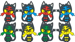 Magnificent Shot Of Multicolored Litten Wallpaper