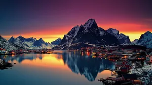 Magnificent Sunset In Norway Wallpaper