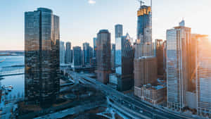 Magnificent View Of Chicago Skyline Wallpaper