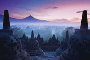 Magnificent View That The Borobudur Temple Has To Offer Wallpaper