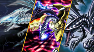 Magnificent Yu-gi-oh! Dragon Monsters In Action Wallpaper