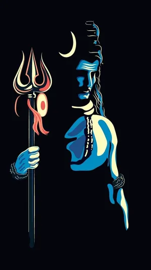Mahadev Simple Art Wallpaper