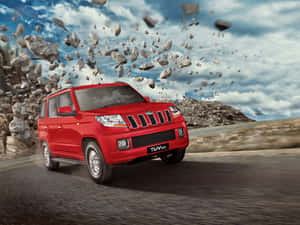 Mahindra T U V300 Action Shot Wallpaper