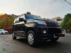 Mahindra T U V300 Black S U V Outdoors Wallpaper