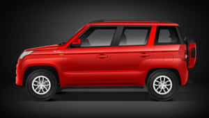 Mahindra T U V300 Red Side Profile Wallpaper