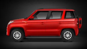Mahindra T U V300 Red Side Profile Wallpaper