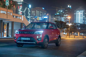 Mahindra X U V300 Night Cityscape Wallpaper