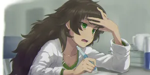 Maho Hiyajo - Vibrant Anime Portrait Wallpaper