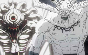 Mahoraga Encounter Anime Scene Wallpaper