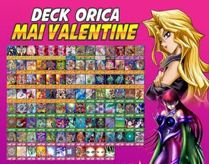 Mai Valentine Striking A Pose During A Duel In Yu-gi-oh! Wallpaper