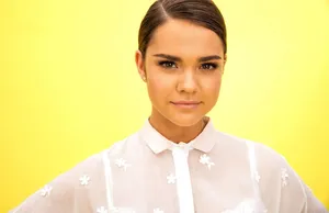 Maia Mitchell Yellow Backdrop Wallpaper