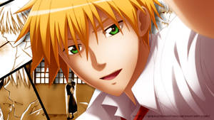 Maid Sama Takumi Usui Peeking Wallpaper