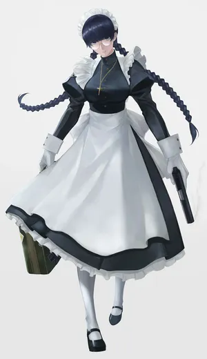 Maid With Gun Anime Character Wallpaper