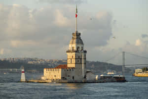 Maiden Tower Istanbul Dusk Wallpaper