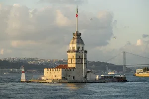 Maiden Tower Istanbul Dusk Wallpaper
