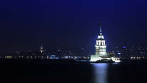 Maiden Tower Istanbul Night View Wallpaper