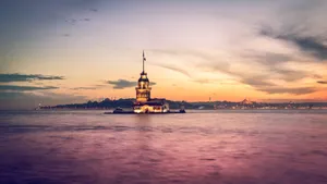 Maiden Tower Istanbul Sunset Wallpaper