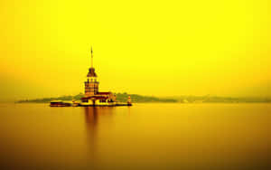 Maiden Tower Istanbul Sunset Silhouette Wallpaper