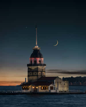 Maiden Tower Istanbul Twilight Wallpaper