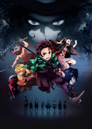 Main Characters Demon Slayer Iphone Wallpaper