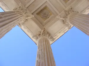 Maison Carrée Ceiling And Columns Wallpaper
