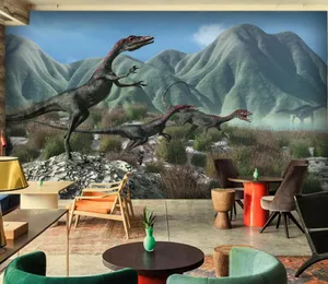 Majestic 3d Dinosaur Roaming In A Vibrant Prehistoric Landscape Wallpaper