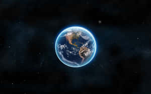 Majestic 3d Earth Floating In Space Wallpaper