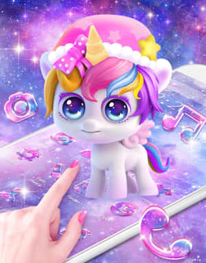 Majestic 3d Unicorn Galloping Through A Fantasy World Wallpaper