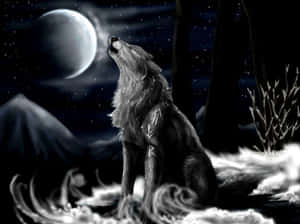 Majestic 3d Wolf In A Captivating Landscape Wallpaper