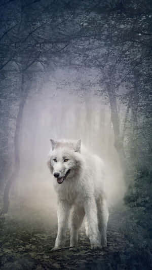 Majestic Arctic Wolf In The Wild Wallpaper