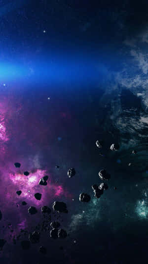 Majestic Asteroid In Space Wallpaper