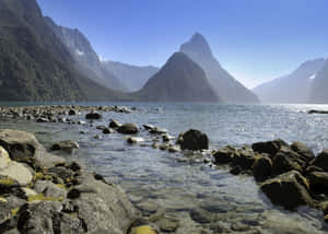 Majestic Beauty Of Milford Sound Wallpaper