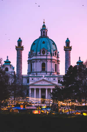 Majestic Beauty Of Vienna Cathedral Wallpaper