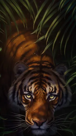 Majestic Bengal Tiger Stalking Wallpaper
