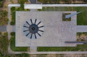 Majestic Bird's Eye View Of Armenian Genocide Memorial Wallpaper