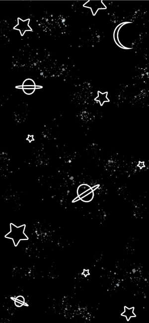 Majestic Black And White Star Wallpaper