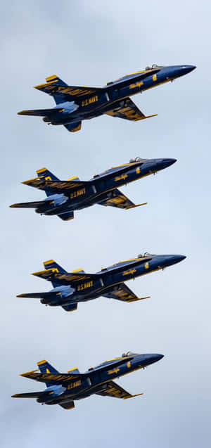 Majestic Blue Angels In Flight Wallpaper