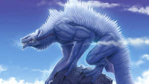 Majestic_ Blue_ Dragon_ Fantasy_ Artwork Wallpaper