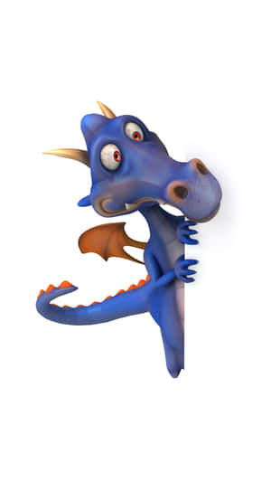 Majestic Blue Dragon In The Sky Wallpaper