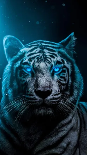 Majestic Blue-eyed Tiger For Iphone Wallpaper Wallpaper