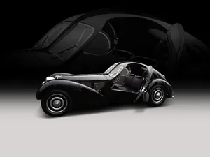 Majestic Bugatti Type 57sc Atlantic Coastline Drive Wallpaper