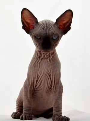 Majestic Canadian Sphynx Cat In An Elegant Stance Wallpaper