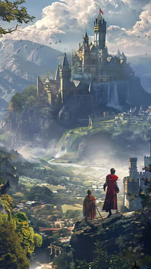 Majestic_ Castle_ Overlook_ Fantasy_ Realm.jpg Wallpaper