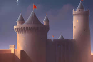 Majestic Castleat Twilight Wallpaper