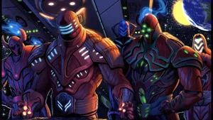 Majestic Celestials In The Night Sky Wallpaper