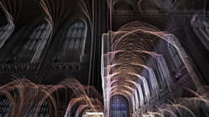 Majestic Chester Cathedral Gothic Hallway - A Glimpse Into The Past. Wallpaper