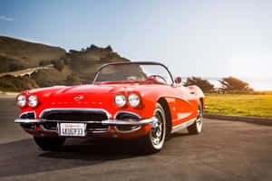 Majestic Chevrolet Corvette C1 In Classic Design Wallpaper